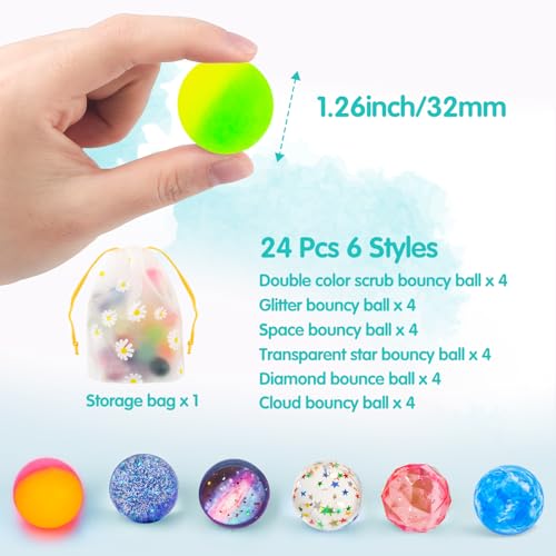 🪩 24 High-Bounce Balls – Eye-Catching, Party-Perfect Energy Bursts