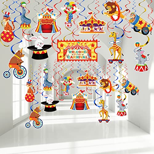 Carnival Hanging Swirl Decorations | 30 Pcs Colorful Party Favors
