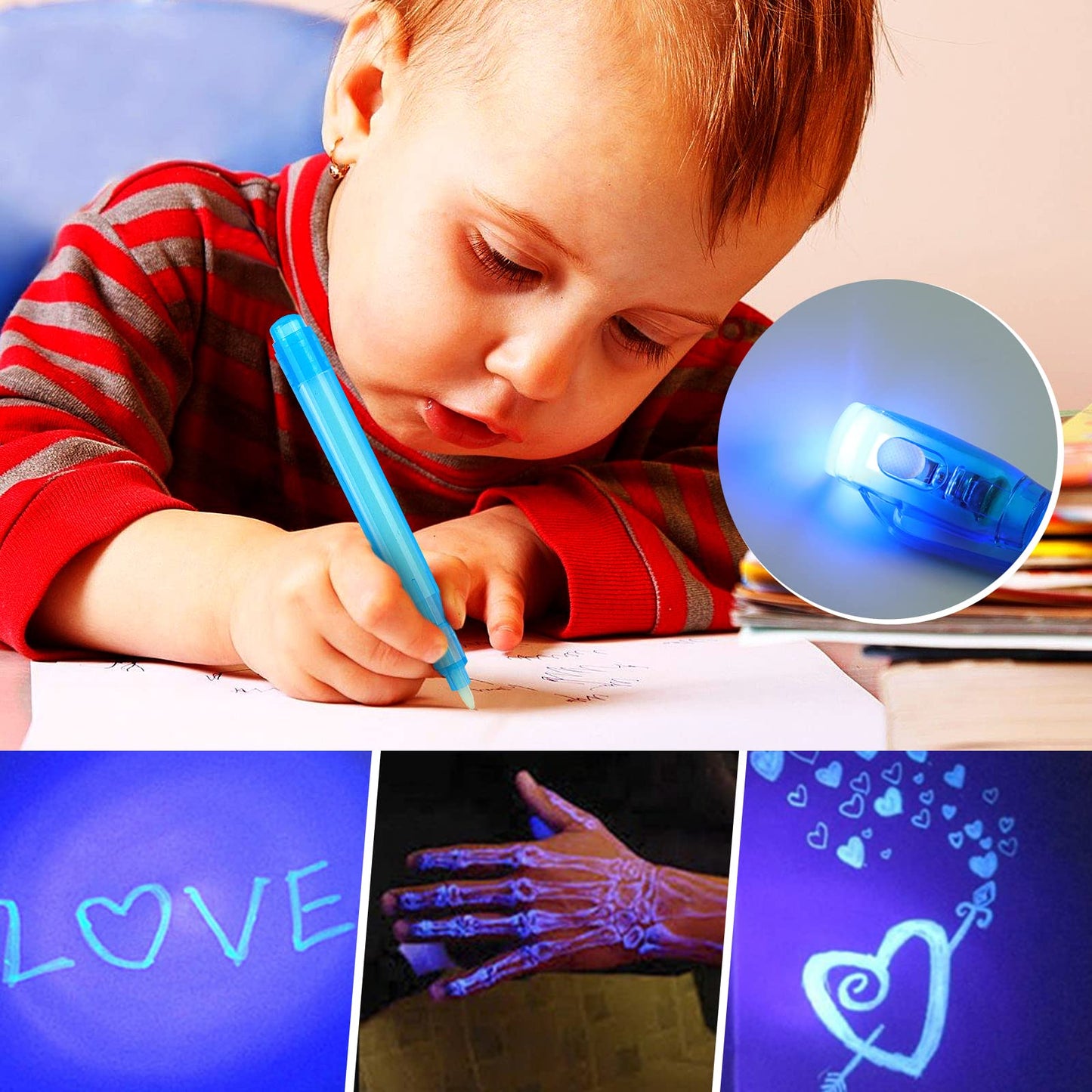 šµļøāāļø 30-Pack Invisible Ink Pens with UV Light ā Spy Party Magic Markers