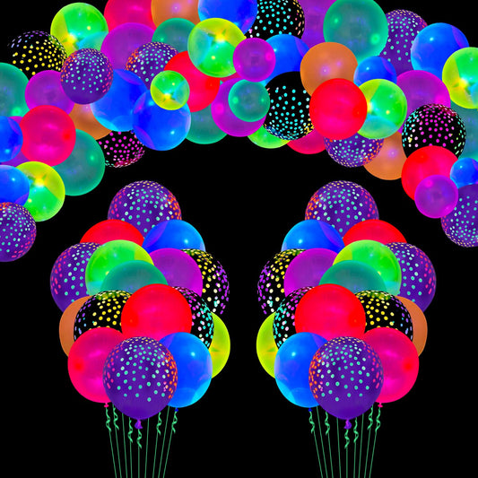 🎈109-Piece Glow Balloon Mega Kit – Dots, Chains & More!