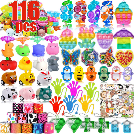🎉 116-Piece Mega Fidget & Party Favor Set – Colorful Calm Meets Epic Fun