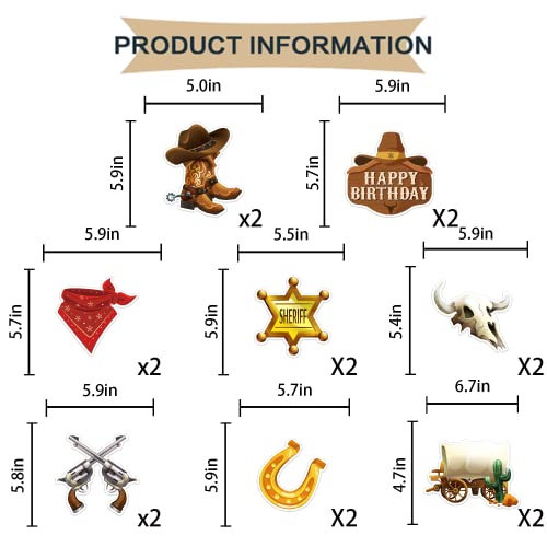 Cowboy Birthday Party Supplies – Western Themed Decorations Set with Banner, Balloons, Tablecloth & Toppers