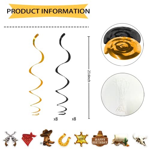 Cowboy Birthday Party Supplies – Western Themed Decorations Set with Banner, Balloons, Tablecloth & Toppers