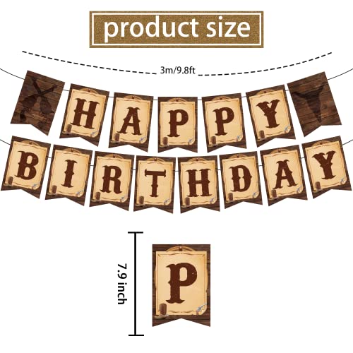 Cowboy Birthday Party Supplies – Western Themed Decorations Set with Banner, Balloons, Tablecloth & Toppers
