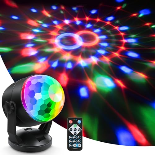 🪩 Sound-Activated Disco Ball Light – LED Party Strobe with Remote Control