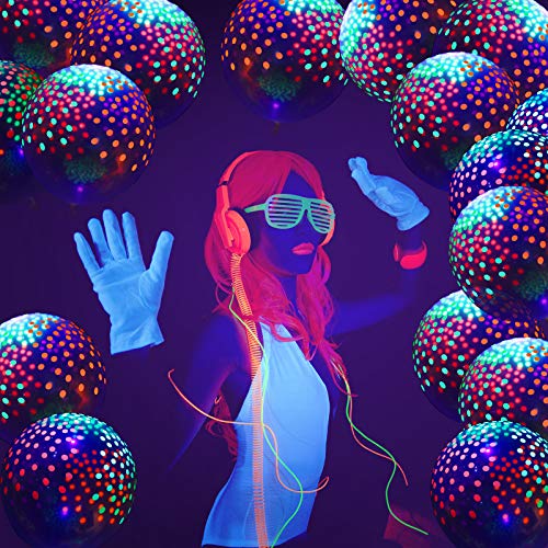 🎯 50 Neon Glow Polka Dot Balloons – Mini Dots, Maximum Wow