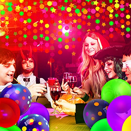 100-Piece Neon Balloon Arch Kit | Glow-in-the-Dark Blacklight Party Supplies