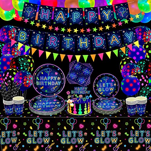🌟 238-Piece Let's Glow Neon Party Pack