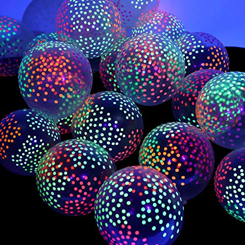 🎯 50 Neon Glow Polka Dot Balloons – Mini Dots, Maximum Wow