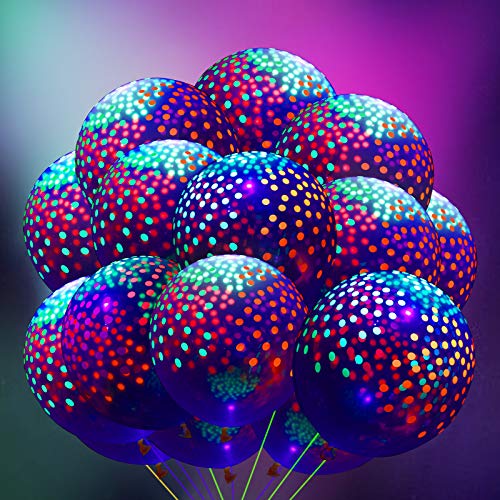 🎯 50 Neon Glow Polka Dot Balloons – Mini Dots, Maximum Wow