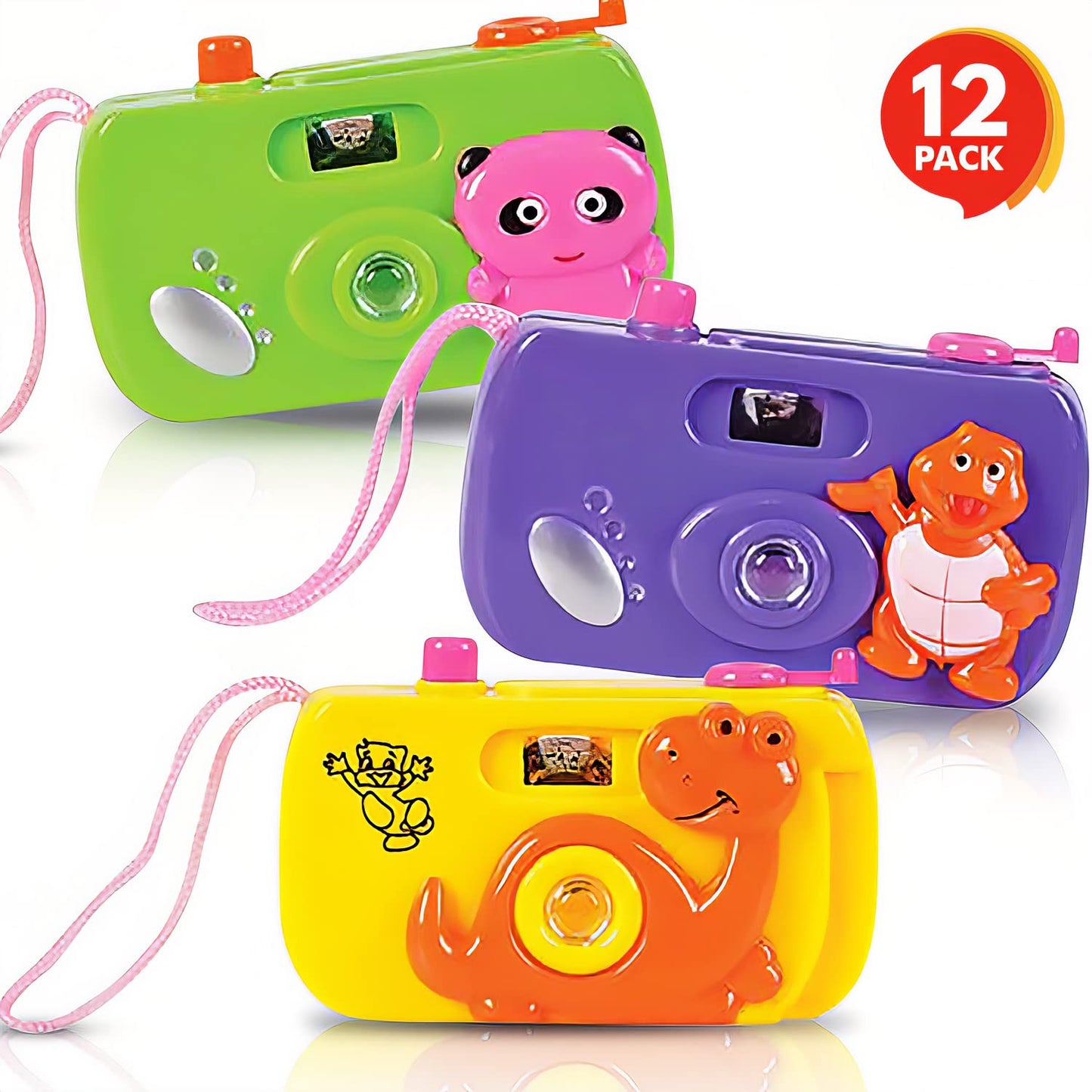 📸 12-Pack Toy Cameras – Pretend Play with a Click