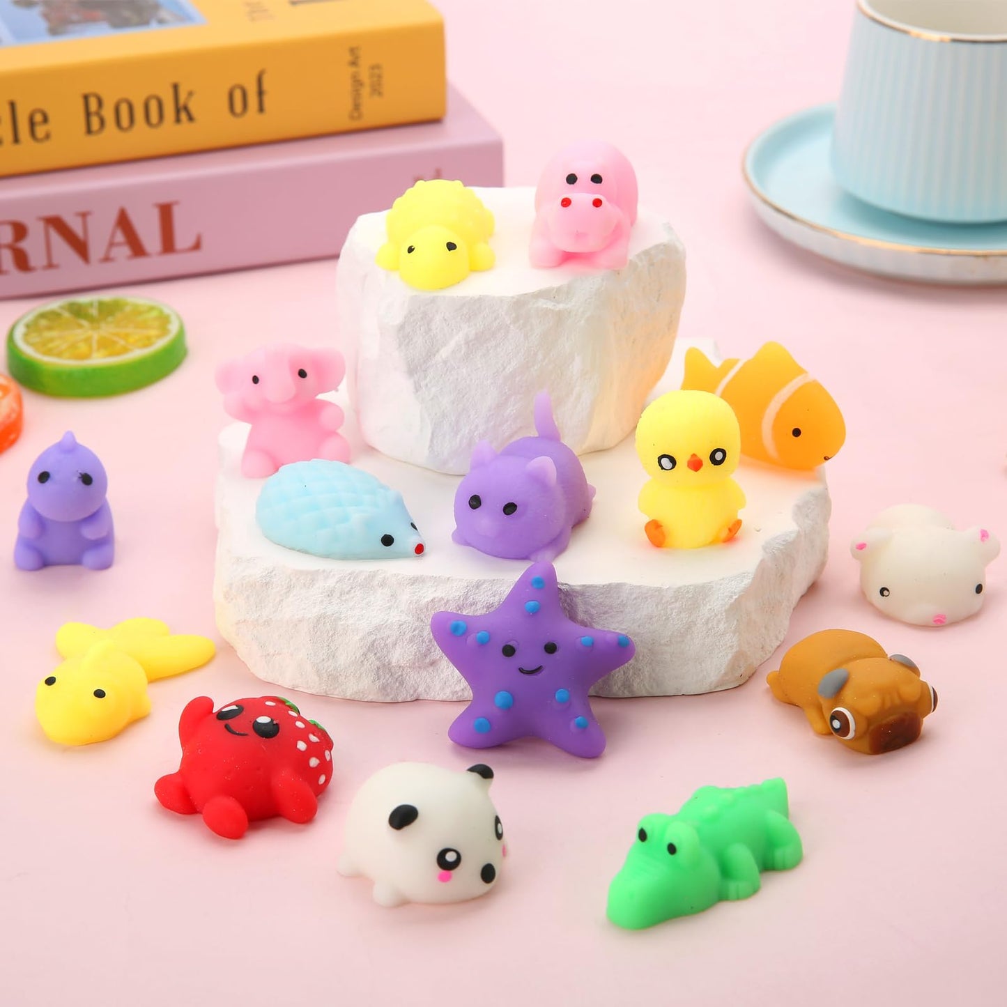 🧸 30-Piece Mochi Squishy Animals – Sensory Fidget Favorites in Gift Box