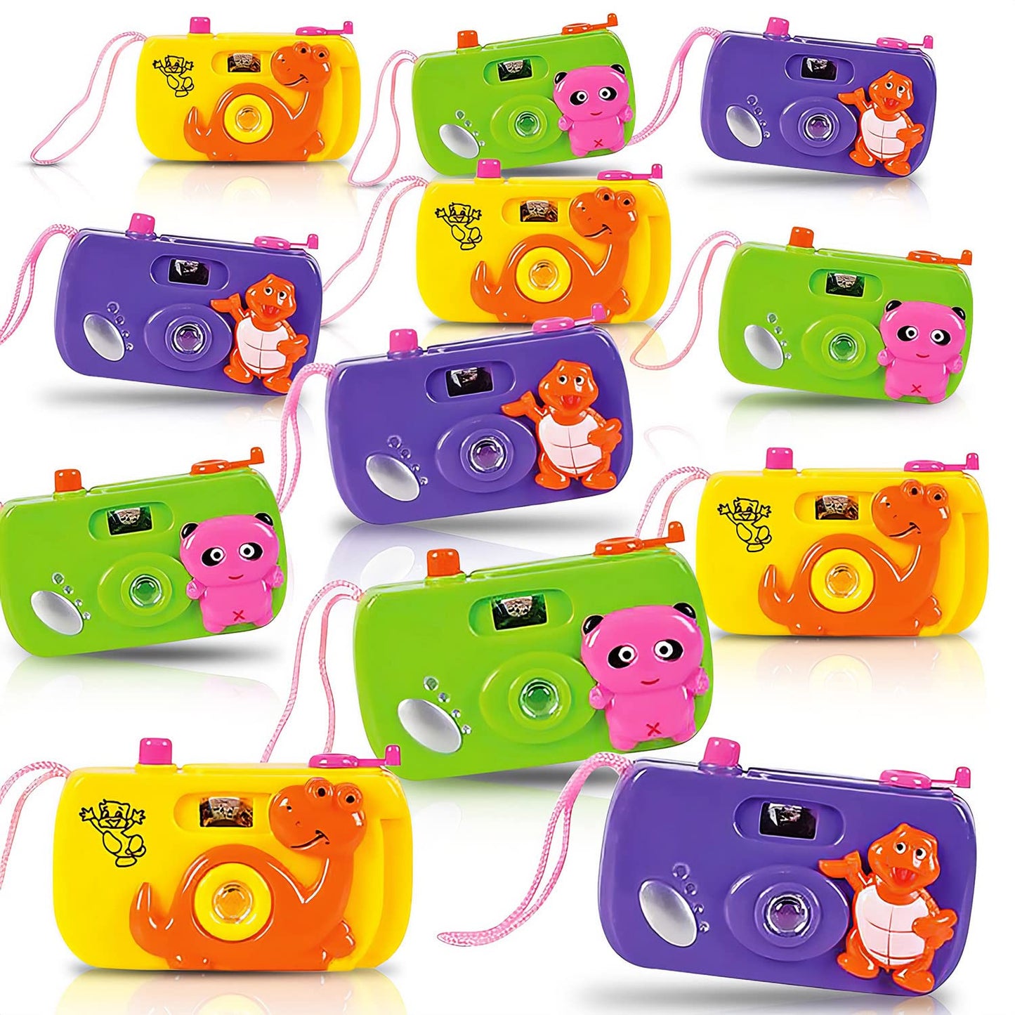 📸 12-Pack Toy Cameras – Pretend Play with a Click